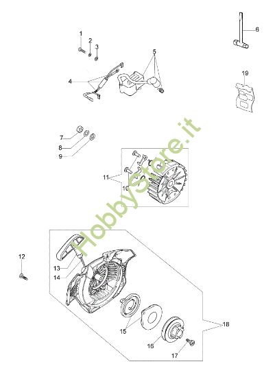 Picture of Gruppo avviamento GS 350 C (Euro 2) Motosega
