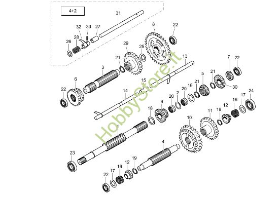 Picture of Ingranaggi (Cambio) 3+1 CR 450 Transporter