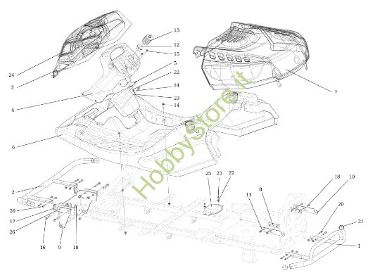 Picture of Cofano 2/2 CHEYENNE (B&S) 92 4x4 Cat. 2014 Trattorino