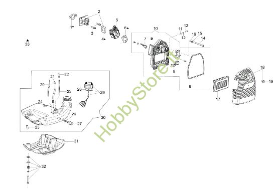 Picture of Serbatoio e filtro aria BC 430 TL Decespugliatore
