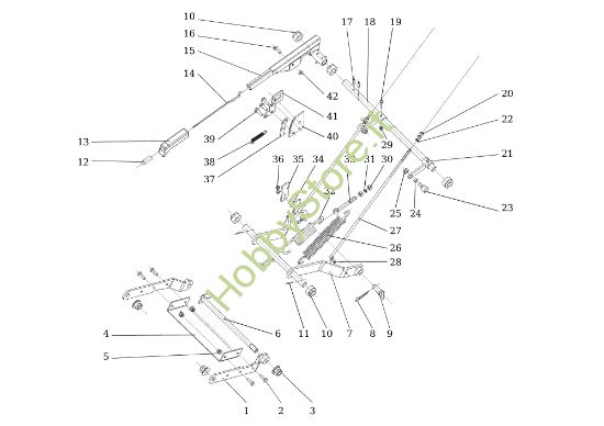 Picture of Regolazione piatto di taglio OM 106S/18H Cat.2014 Trattorino