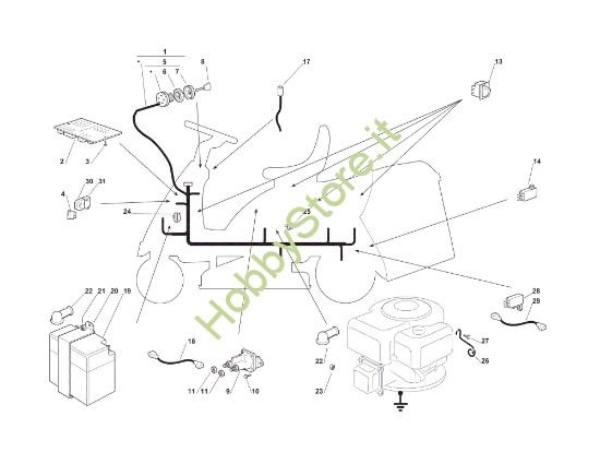 Picture of Impianto elettrico OM 72C/12,5KH Cat.2014 Trattorino
