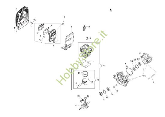Picture of Motore BC 22 TR (EURO 1) Decespugliatore
