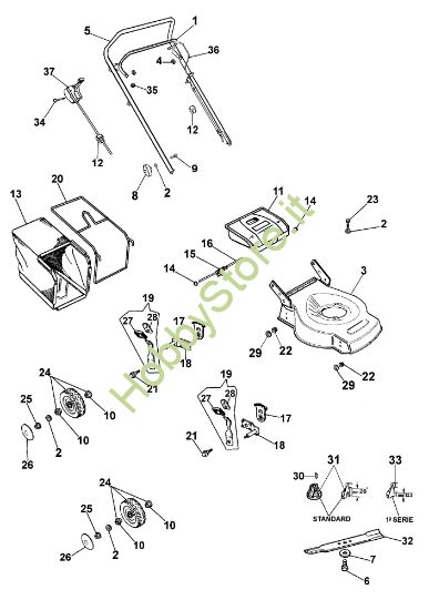Picture of Esploso completo G 47 Q Rasaerba