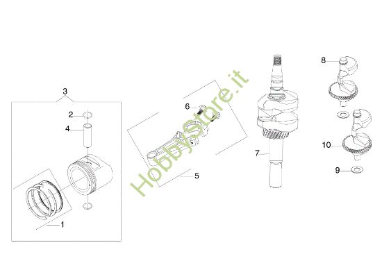 Picture of Albero e pistone OM 105/16 K H Trattorino