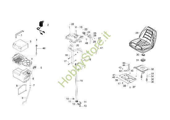 Picture of Serbatoio e sedile OM 95/16 H Trattorino