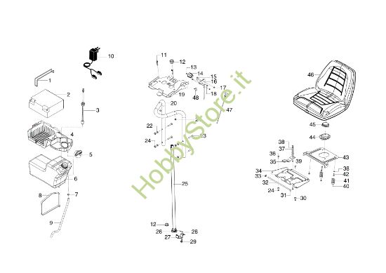 Picture of Serbatoio e sedile OM 105/20 H Trattorino