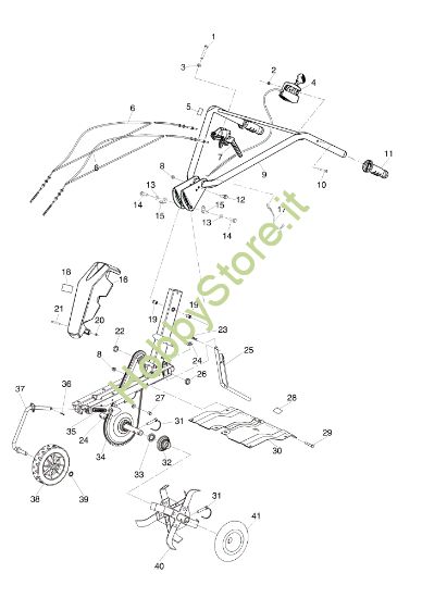Picture of Esploso 1 MH 150 RKS (K700 H - SN T210) Motozappa
