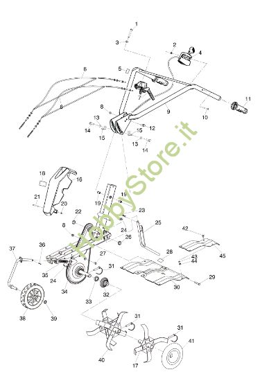 Picture of Esploso 1 MH 170 RKS (K700 H SN T210) Motozappa