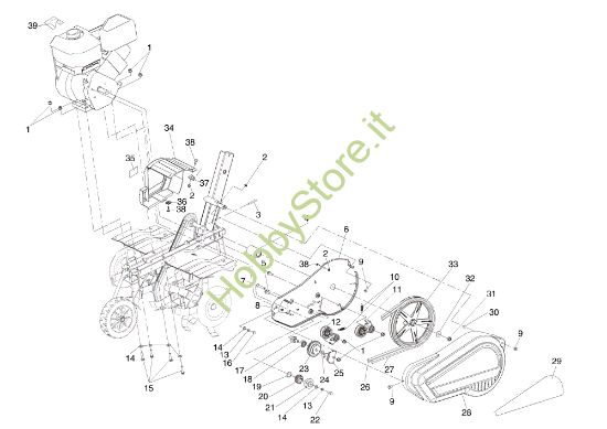 Picture of Gruppo (Cofanatura) MH 180 RS Motozappa