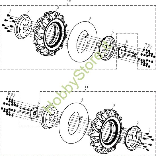 Picture of Ruote 16'' MH 197 RK (K800 HC) Motozappa