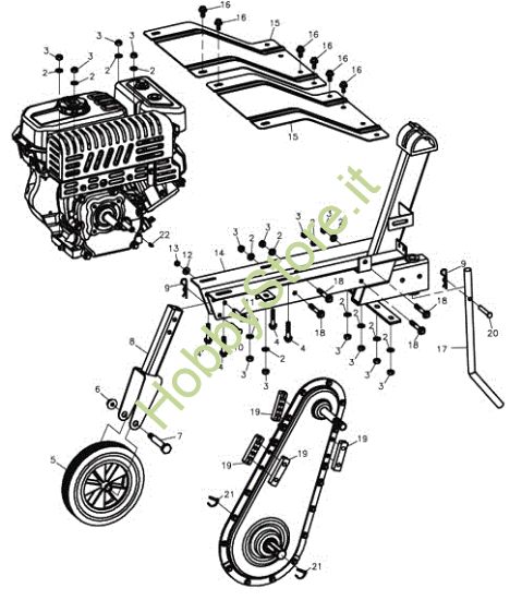 Picture of Telaio MH 175 RK (K800 HT) Motozappa