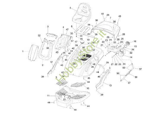 Picture of Carrozzeria MISTRAL 72/12,5 K H (3in1) Trattorino
