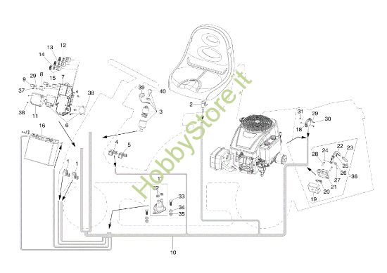 Picture of Impianto elettrico MISTRAL 72/12,5 K H (3in1) Trattorino