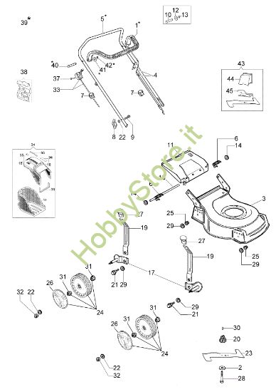 Picture of Esploso completo G 53 PBX COMFORT PLUS Rasaerba
