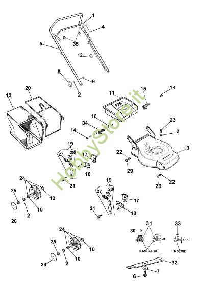 Picture of Esploso completo G 47 A Rasaerba
