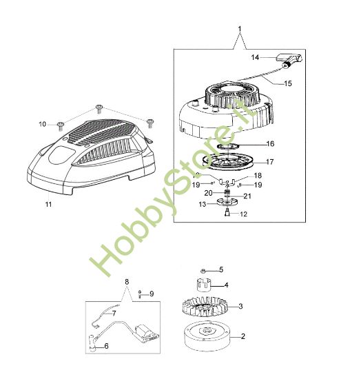 Picture of Avviamento e volano G 53 TK COMFORT PLUS ALLROAD (K800) Rasaerba