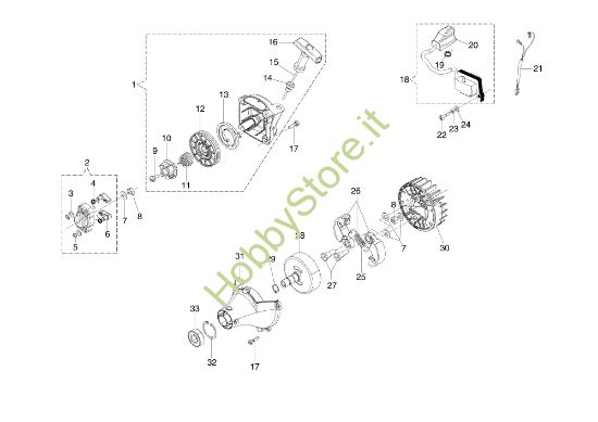 Picture of Avviamento e frizione OM 43 BP Vers.2015 Decespugliatore