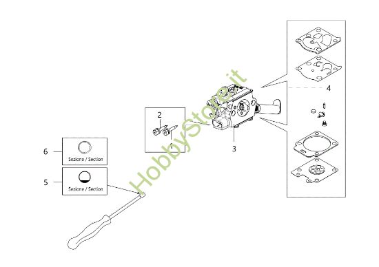 Picture of Carburatore WT-1163 GST 250 Motosega