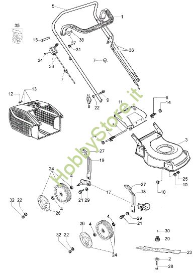 Picture of Esploso G 44 PK COMFORT (K600 - AUTOCHOKE) Rasaerba