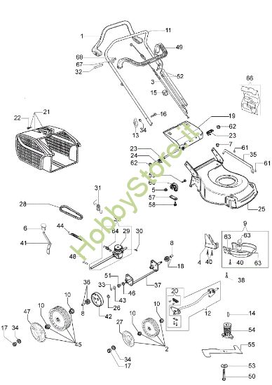 Picture of Esploso completo G 48 TB COMFORT Rasaerba