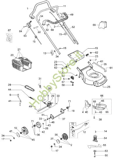 Picture of Esploso G 53 TK COMFORT (K650) Rasaerba