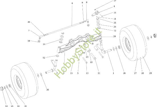 Picture of Assale anteriore OM 124/24 KH (K2400AVD V-Twin) Cat. 2016 Trattorino