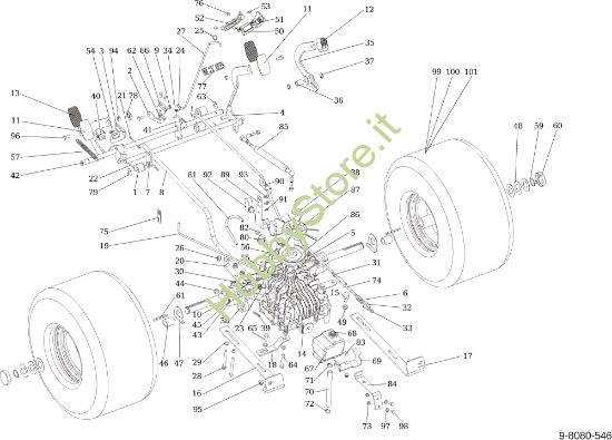 Picture of Trasmissione OM 124/24 KH (K2400AVD V-Twin) Cat. 2016 Trattorino