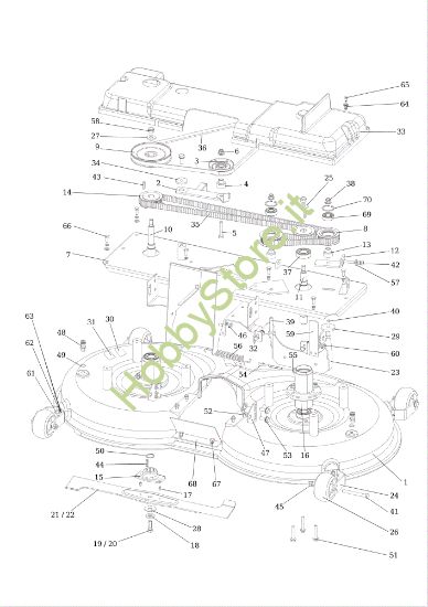 Picture of Piatto di taglio (1) OM 124/24 KH (K2400AVD V-Twin) Cat. 2016 Trattorino