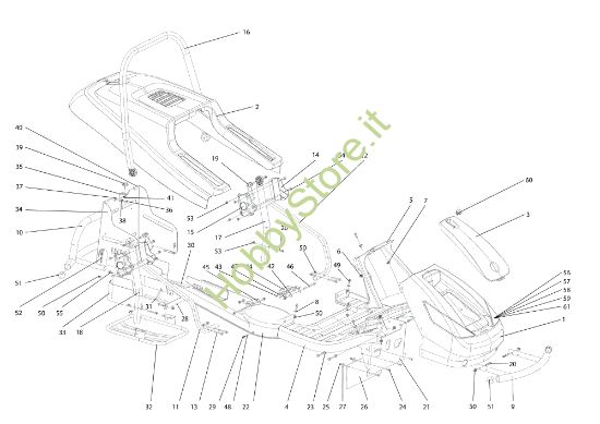 Picture of Cofano (1/2) APACHE 92 EVO (K2400AVD V-Twin) Cat.2016 Trattorino