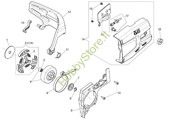 Picture of Copricatena - Frizione GST 360 Motosega