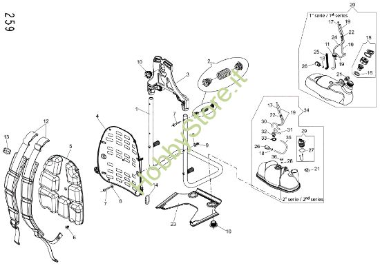Picture of Serbatoio / Telaio MB 90 Atomizzatore