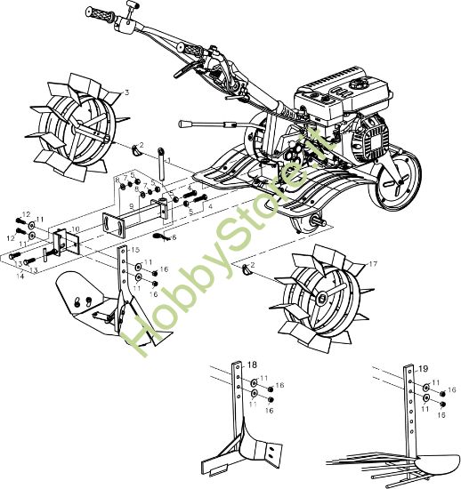 Picture of Optional MH 197 RKS (K800 HC) Motozappa