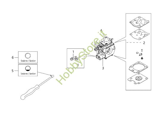 Picture of Carburatore WT-1099 SPARTA 441 S Decespugliatore