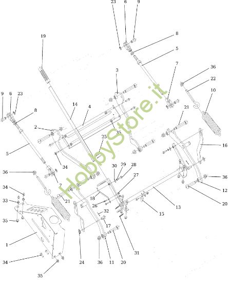 Picture of Regolazione piatto di taglio CHEYENNE (KAWASAKI) Cat. 2017 Trattorino