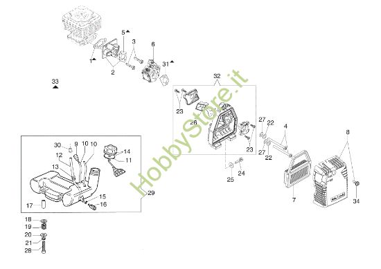 Picture of Serbatoio e filtro aria SPARTA 441 BP Decespugliatore