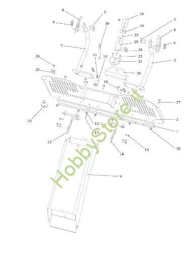 Picture of Raccoglierba (piatto di taglio in acciaio) OM 124/24 KH (K2400AVD V-Twin) Cat. 2017 Trattorino