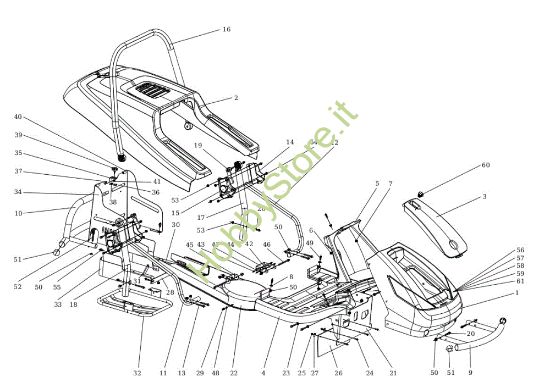 Picture of Cofano (1/2) APACHE 92 EVO (K2400AVD V-Twin) Cat.2017 Trattorino