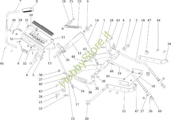 Picture of Regolazione piatto di taglio OM 124/22 HP Trattorino