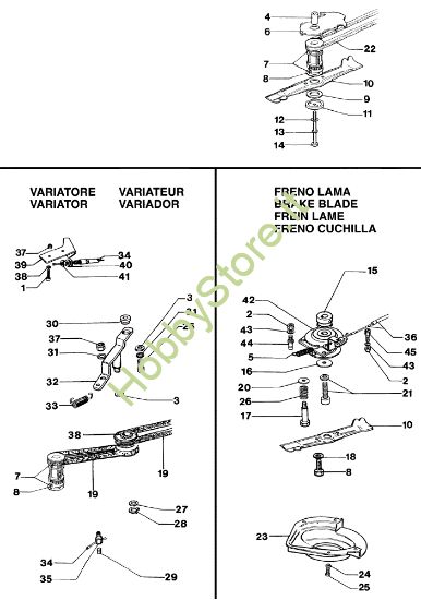Picture of Variatore e freno lama LUX 53 HV Rasaerba