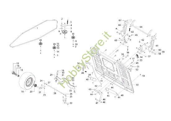 Picture of Assale anteriore e supporto cesto OM 105/24 K H Trattorino