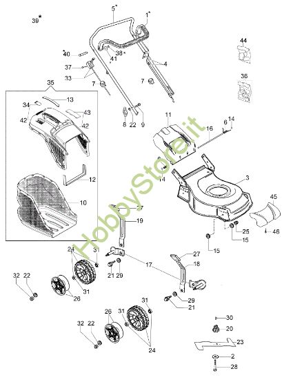 Picture of Esploso completo G 44 PK COMFORT PLUS (K500) (2018) Rasaerba