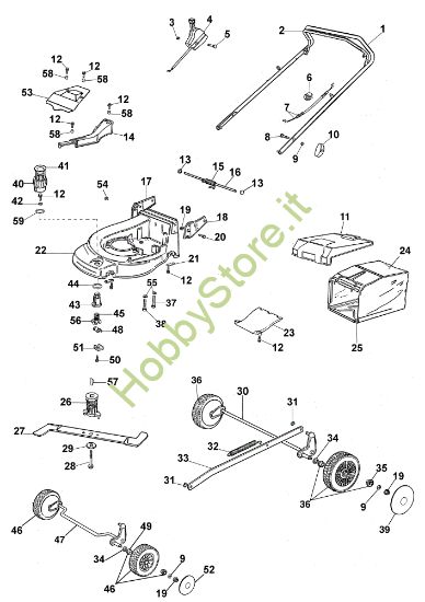 Picture of Esploso completo MAX 53 Rasaerba