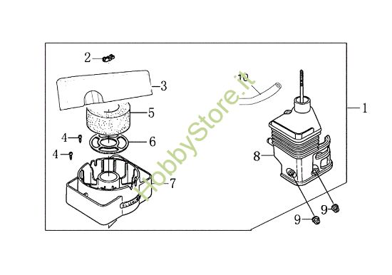 Picture of Filtro aria MH 198 RK (K800 HC) Motozappa
