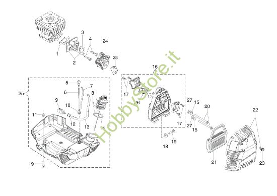 Picture of Serbatoio e filtro aria BC 400 S Decespugliatore