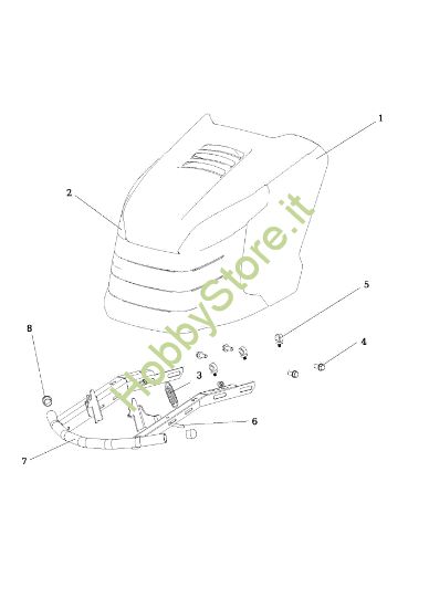 Picture of Cofano (3/3) OM 107 L/16 KH (K1600AVD) Cat. 2018 Trattorino