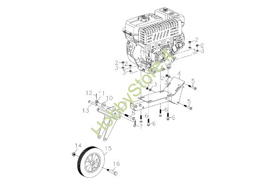 Picture of Ruotino MH 198 RK (K800 HC) 35cm Motozappa