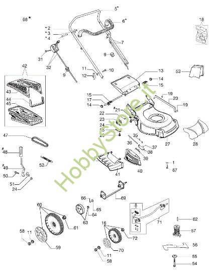 Picture of Esploso completo GV 53 PK ALLROAD PLUS 4 (K650) Rasaerba