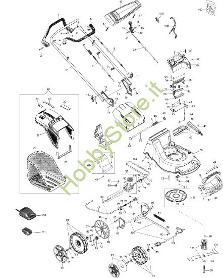 Picture of Esploso completo MAX 53 TBXE ALLROAD ALUMINIUM (2018) Rasaerba
