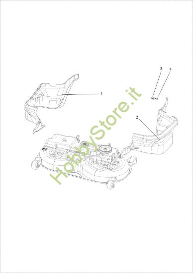 Picture of Piatto di taglio (2/2) OM 124/24 KH (K2400AVD V-Twin) Cat. 2018 Trattorino